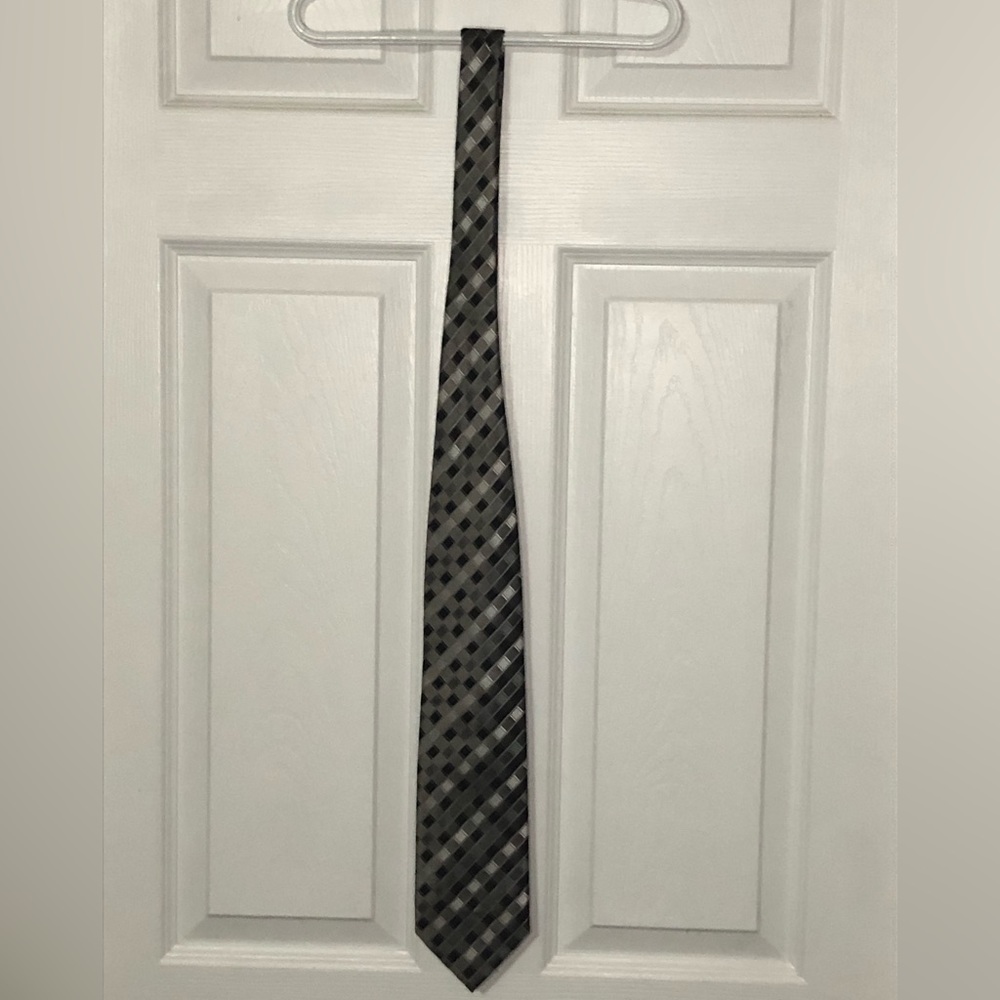 Giorgio Brutini men’s neck tie black/ silver OS - Picture 1 of 4